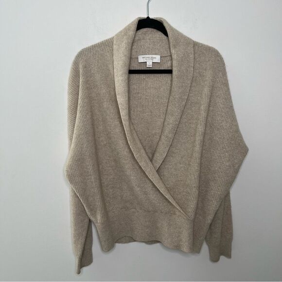 Michael Kors Collection Cashmere Blend Wrap Sweater L - Picture 2 of 6
